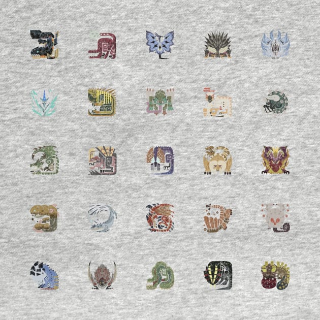 Monster Hunter World Tiled Icons by StebopDesigns